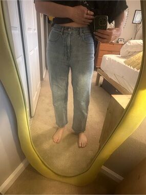 Everlane High-Rise Light Blue Straight Jeans